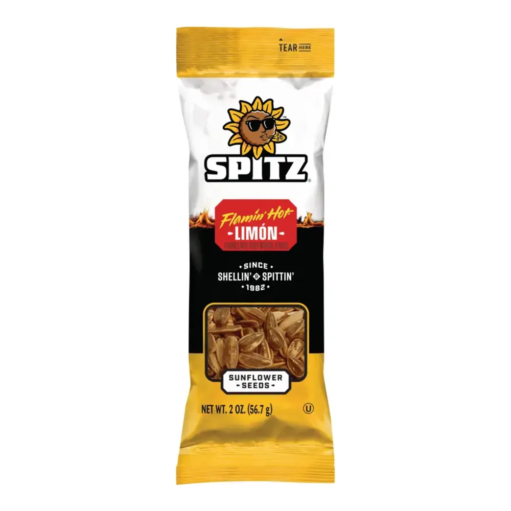 028400737081 SPITZ SUNFLOWER SEED FLAMIN HOT LEMON 2Z - Image 1