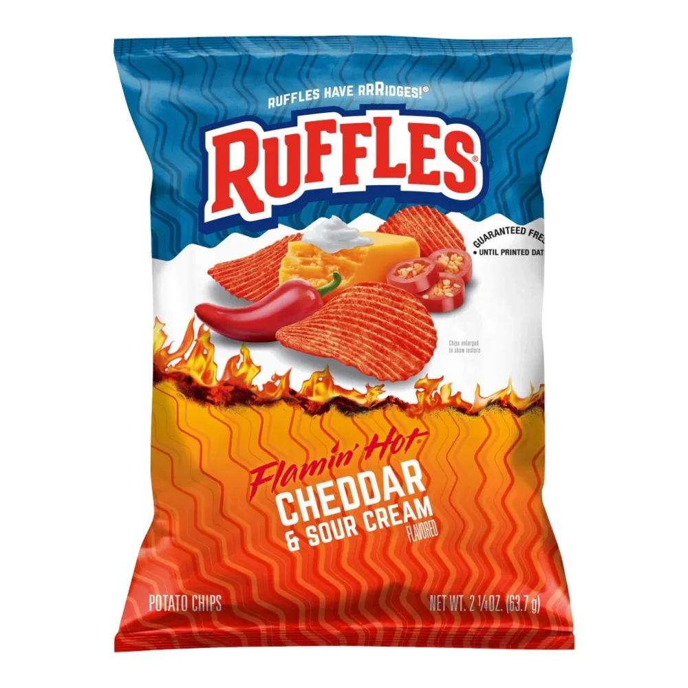 028400769112 RUFFLES FLAMIN HOT CHEEDAR 2Z - Image 1