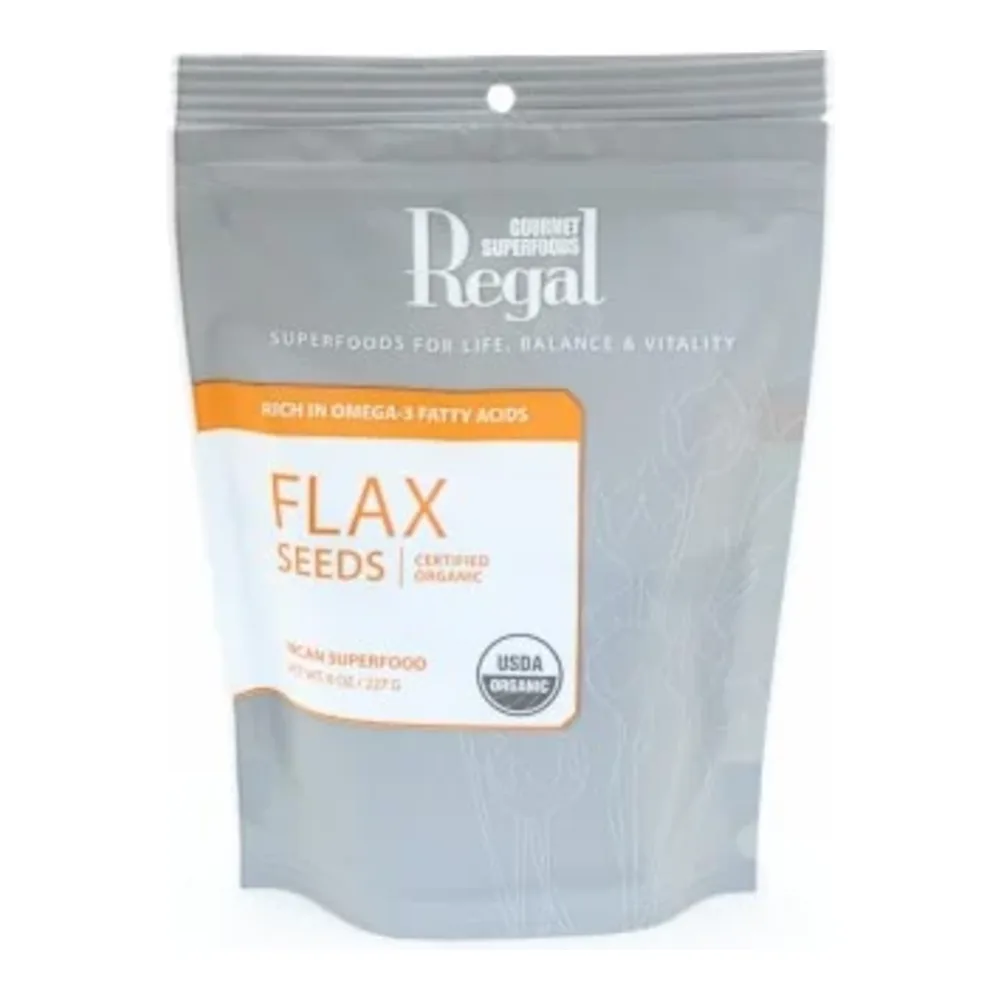 028744300521 REGAL ORGANIC FLAX SEEDS 8Z - Image 1