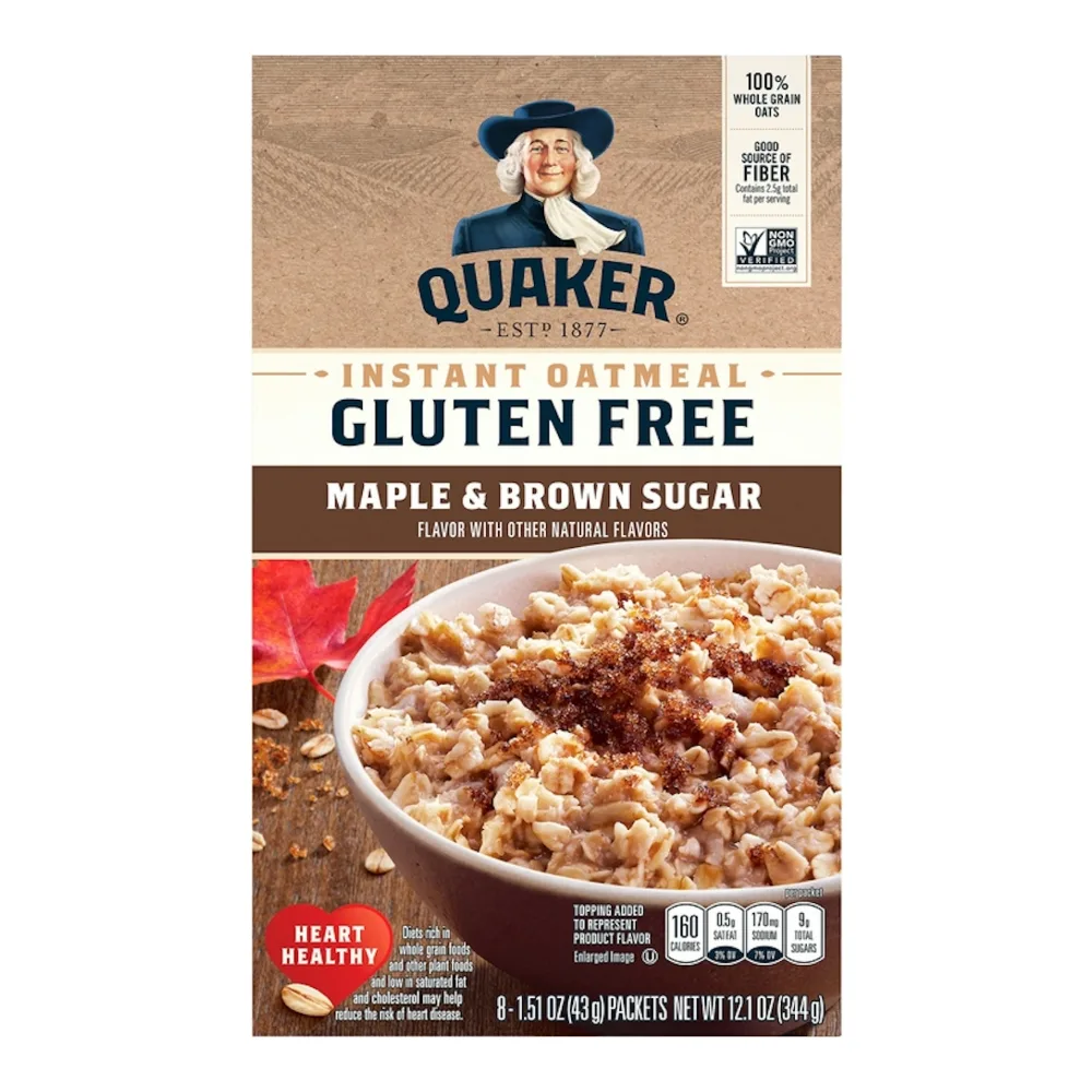 030000317938 QUAKER INST OATMEAL GF MAPLE 8CT - Image 1