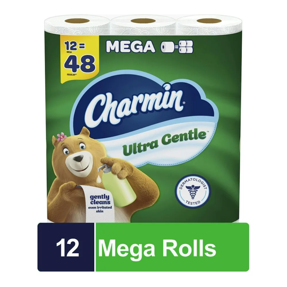 030772092040 CHARMIN MEGA GENTLE 12MR 12RL - Image 1