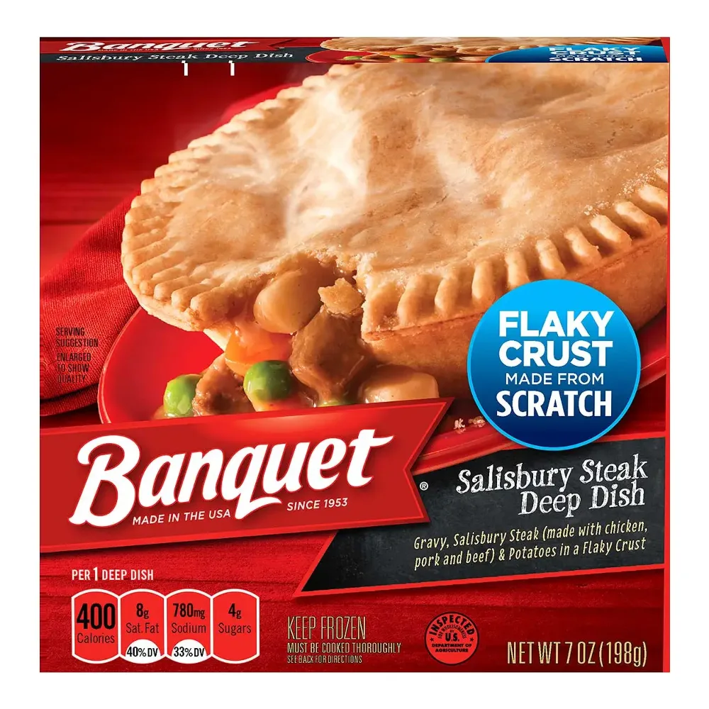 031000449957 BANQUET SALISBURY STEAK DEEP DISH 7Z - Image 1