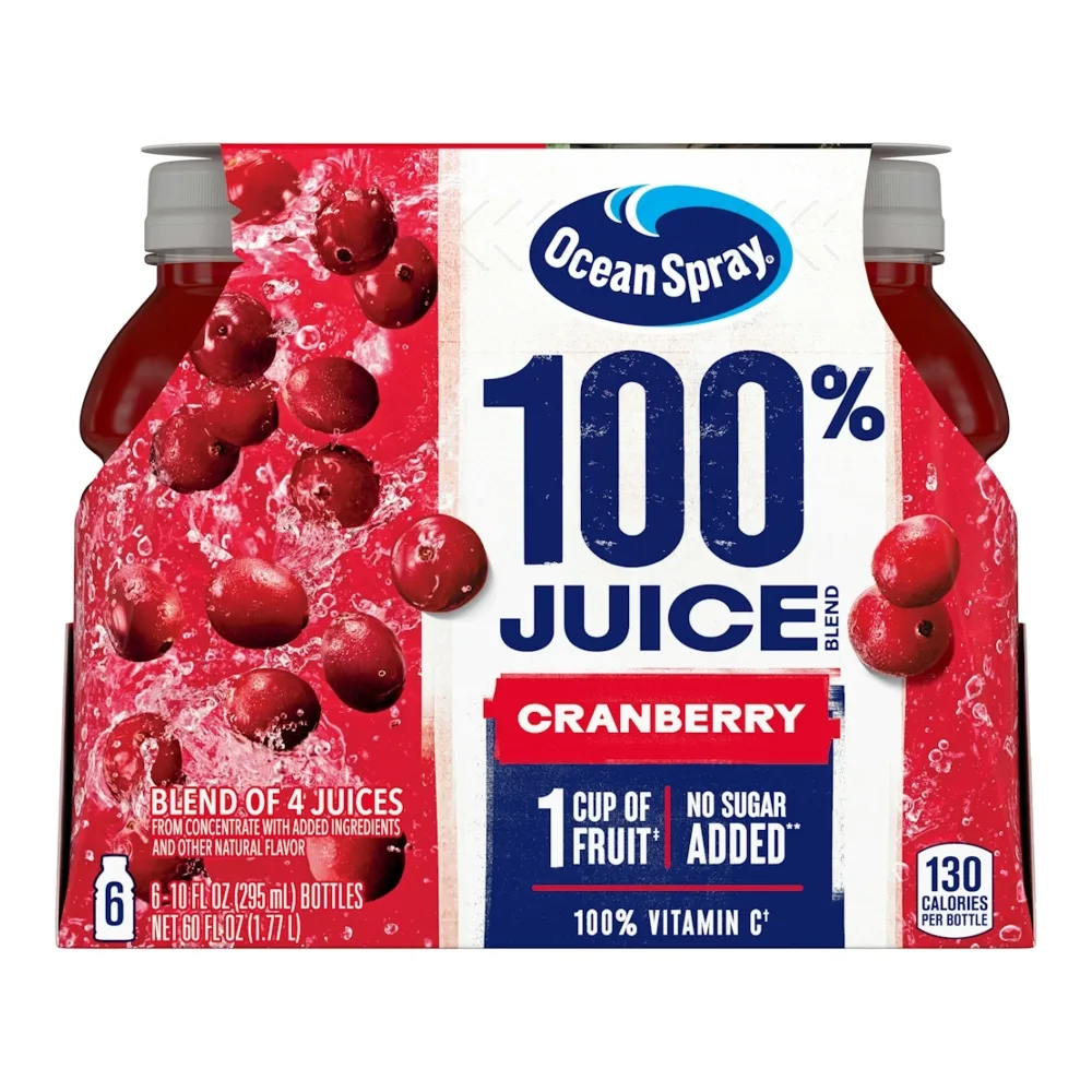 031200000668 OCN SPR 100% CRANBERRY 6PK - Image 1