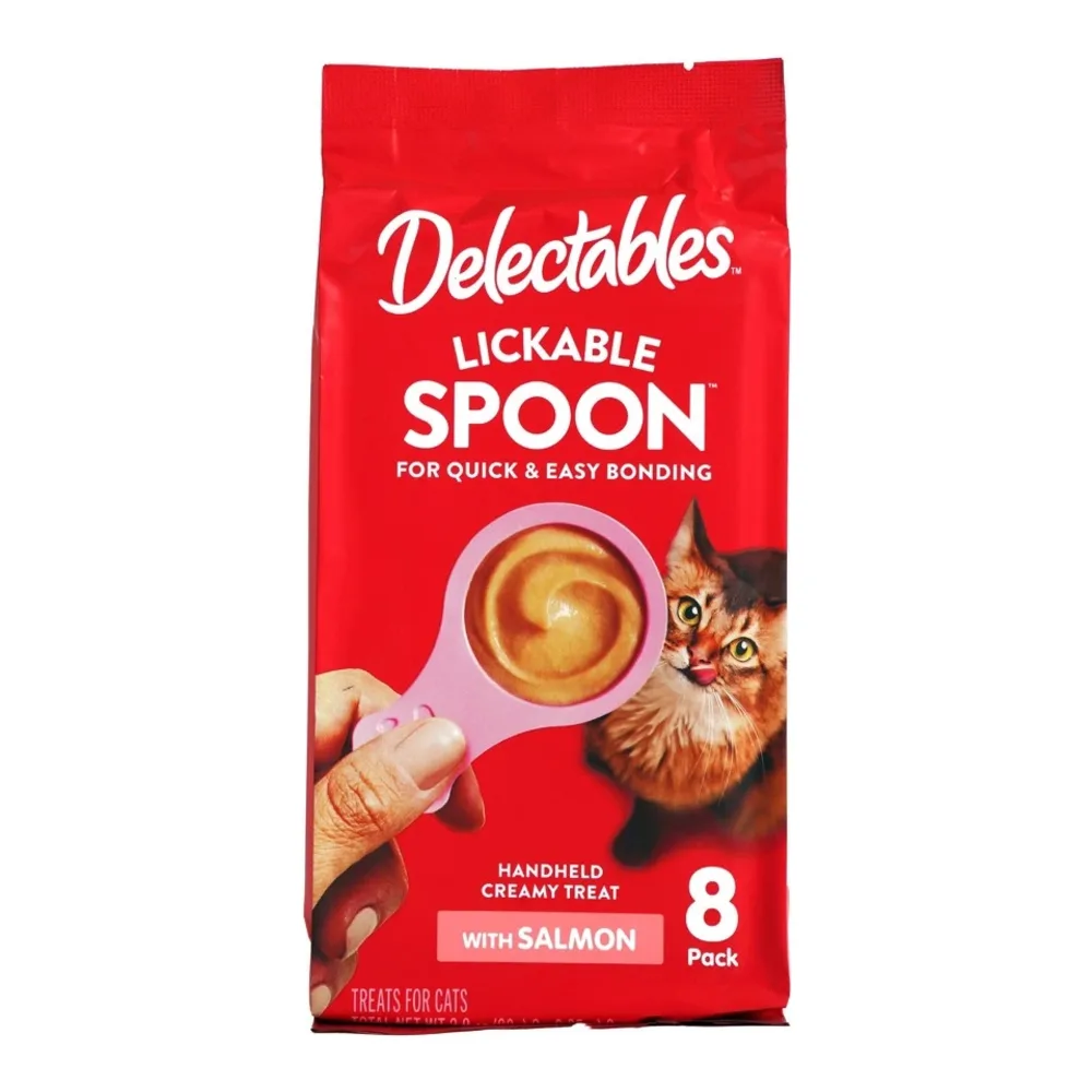 032700130442 DELECT LICK SPOON SALMON 8CT - Image 1