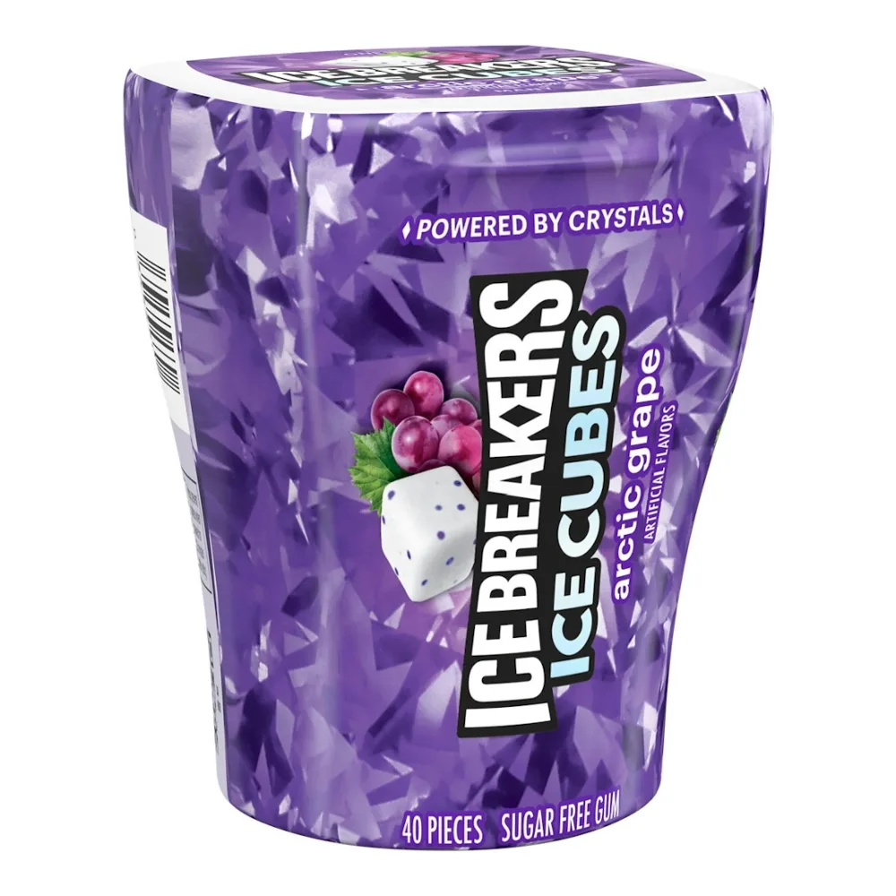 034000005451 ICE CUBES ARCTIC GRAPE GUM 40CT - Image 1