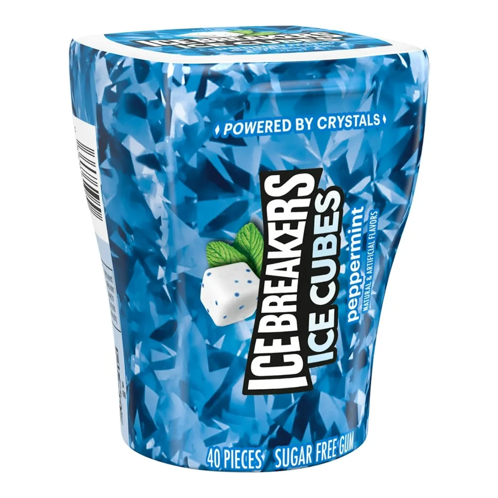 034000008438 ICE CUBES PEPPERMINT GUM 40CT - Image 1