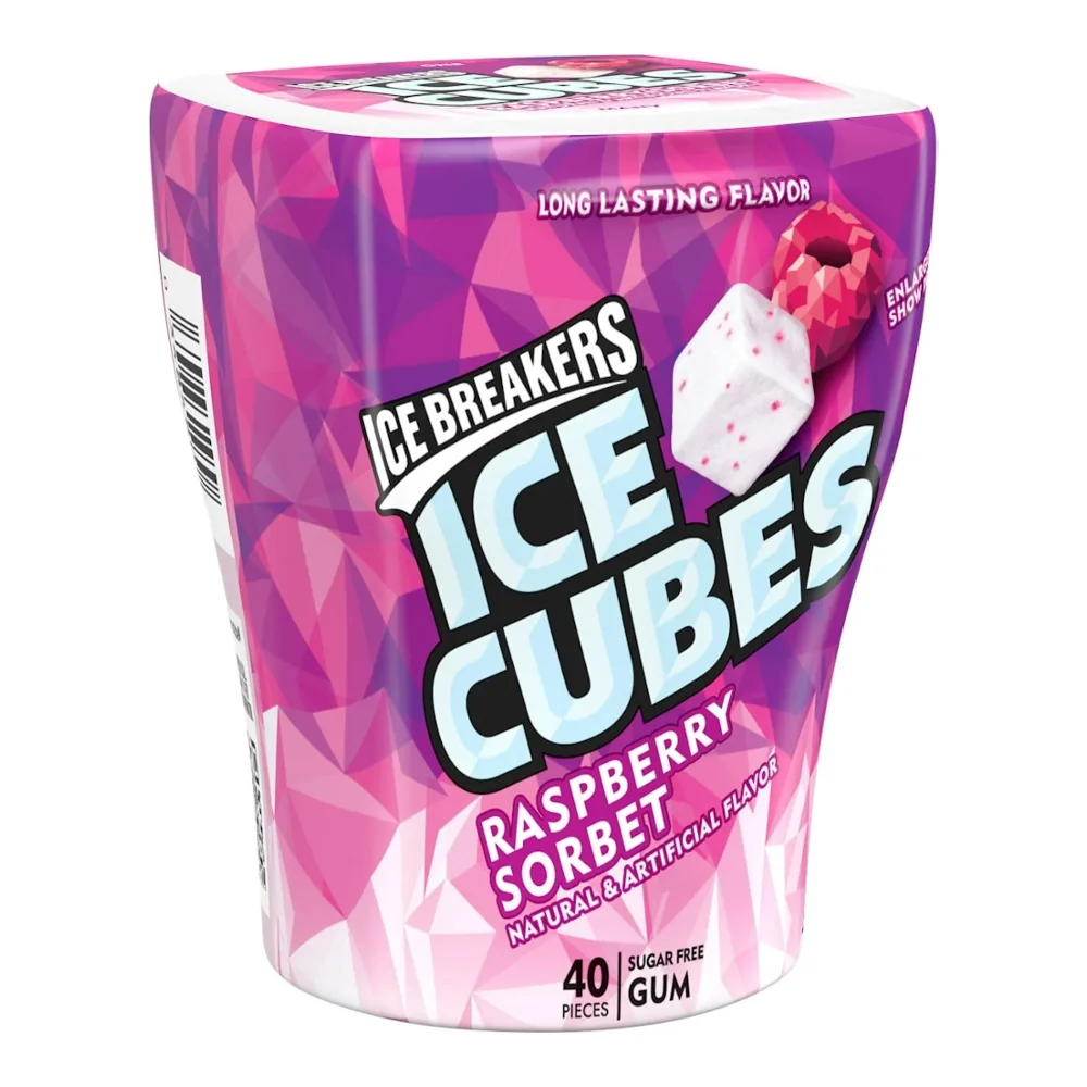 034000008483 ICE BREAKERS CUBES RASPBERRY SORBET 40 CT - Image 1