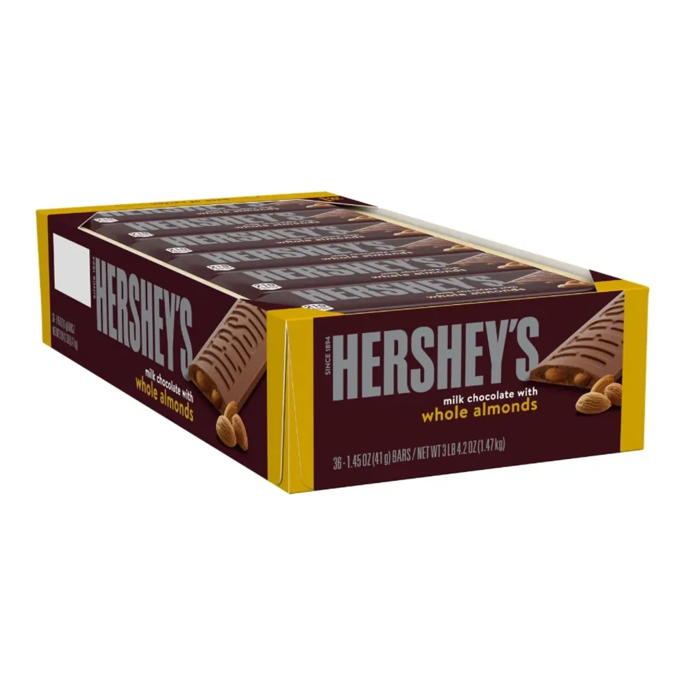 034000241002 HRSH MILK ALMOND BAR 1.4Z - Image 1