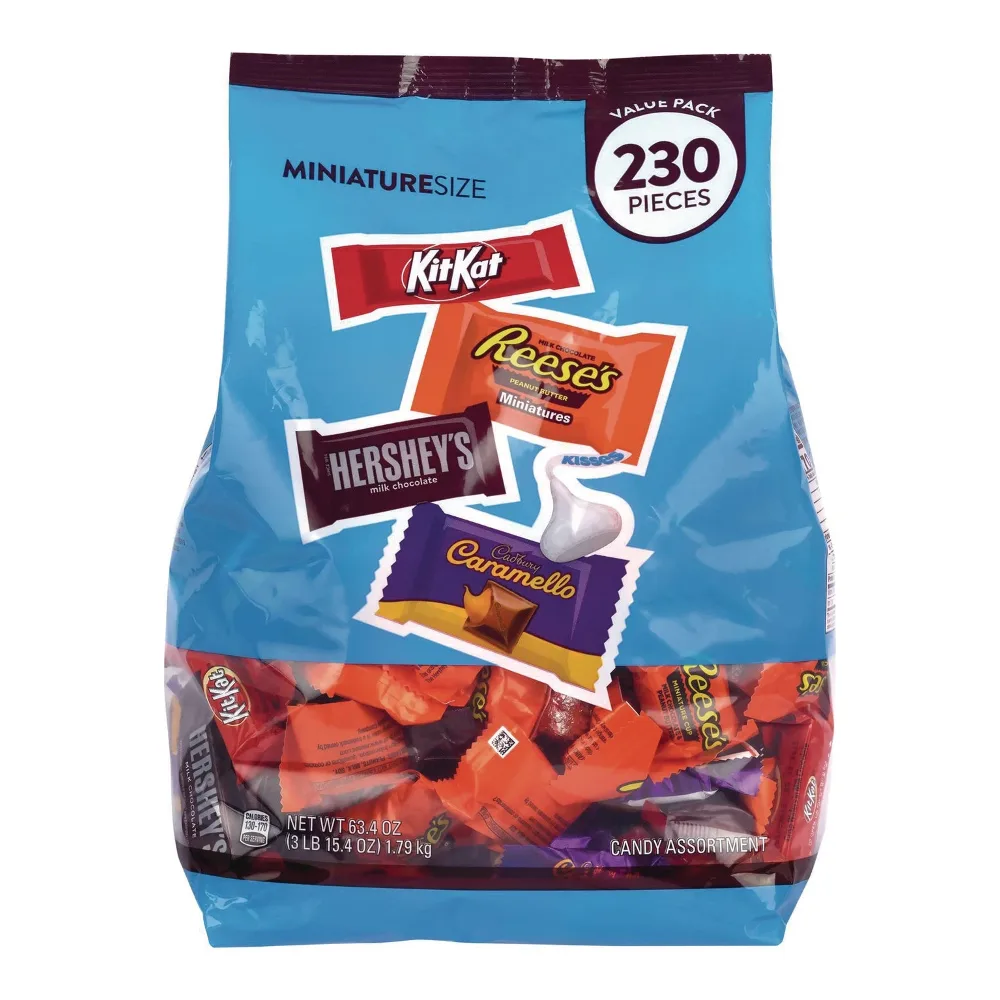 034000661824 HALLOWEEN CHOC BARS - 230 MINIS - Image 1