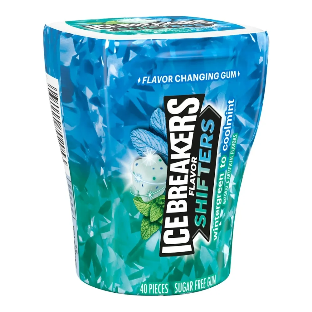 034000702053 ICE CUBES SHIFTERS WINTERGREEN GUM 40CT - Image 1