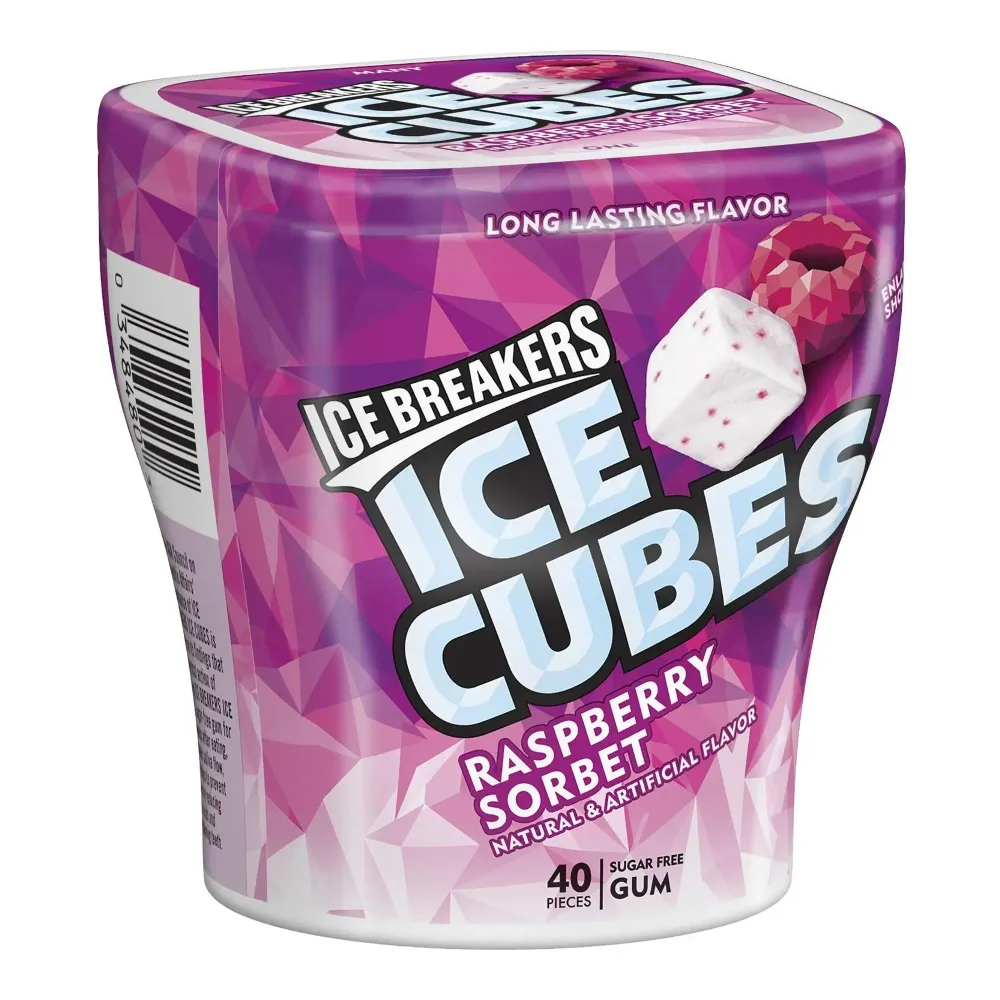 034000703050 ICE CUBES ORANGE CREAM GUM 40CT - Image 1