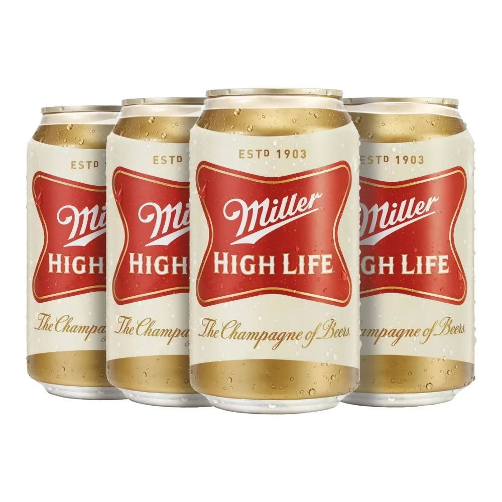 034100000042 MILLER HIGH LIFE BEER 12Z/6PK - Image 1