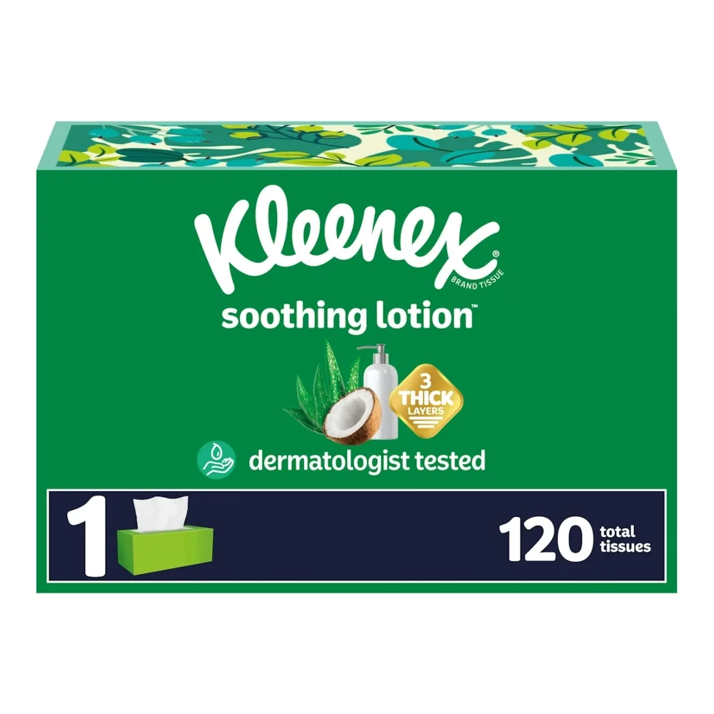 036000542745 KLEENEX LOTION FLAT TISSUE 120CT - Image 1