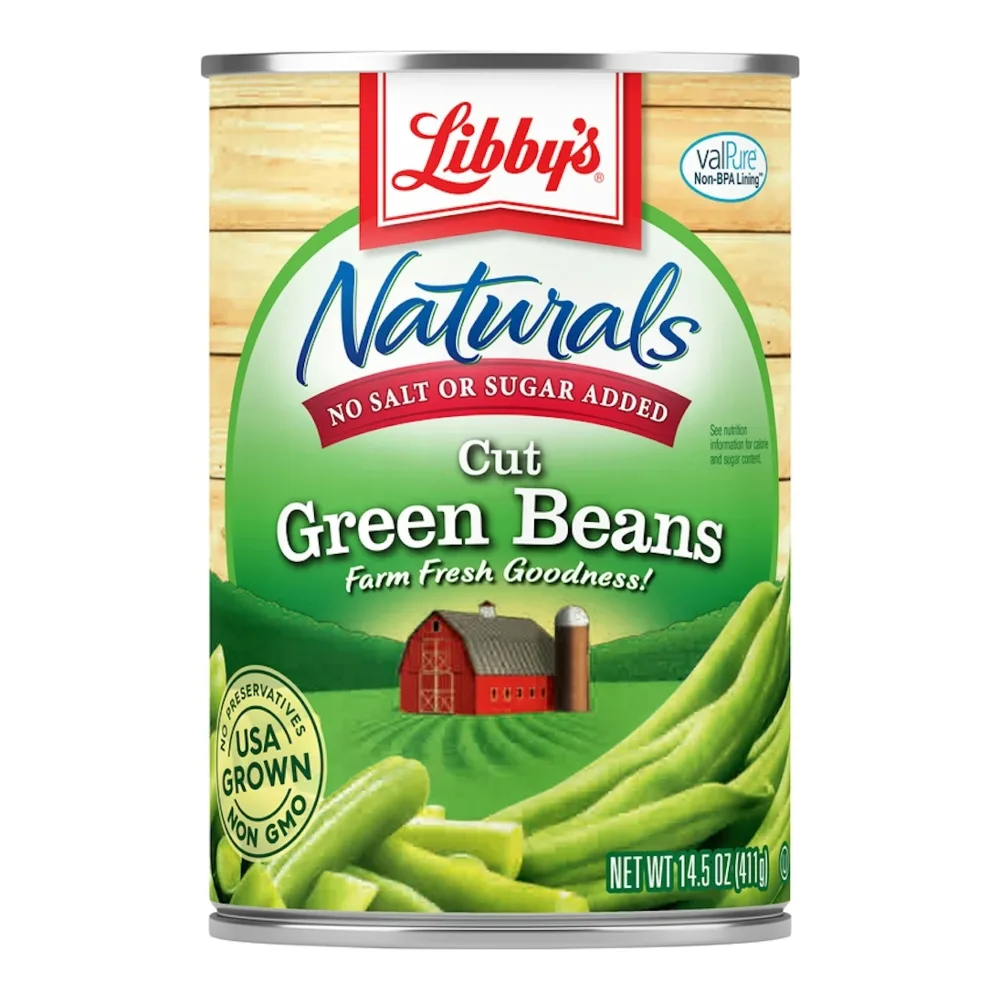 037100033140 LIBBYS NAT CUT GREEN BEANS 14Z - Image 1