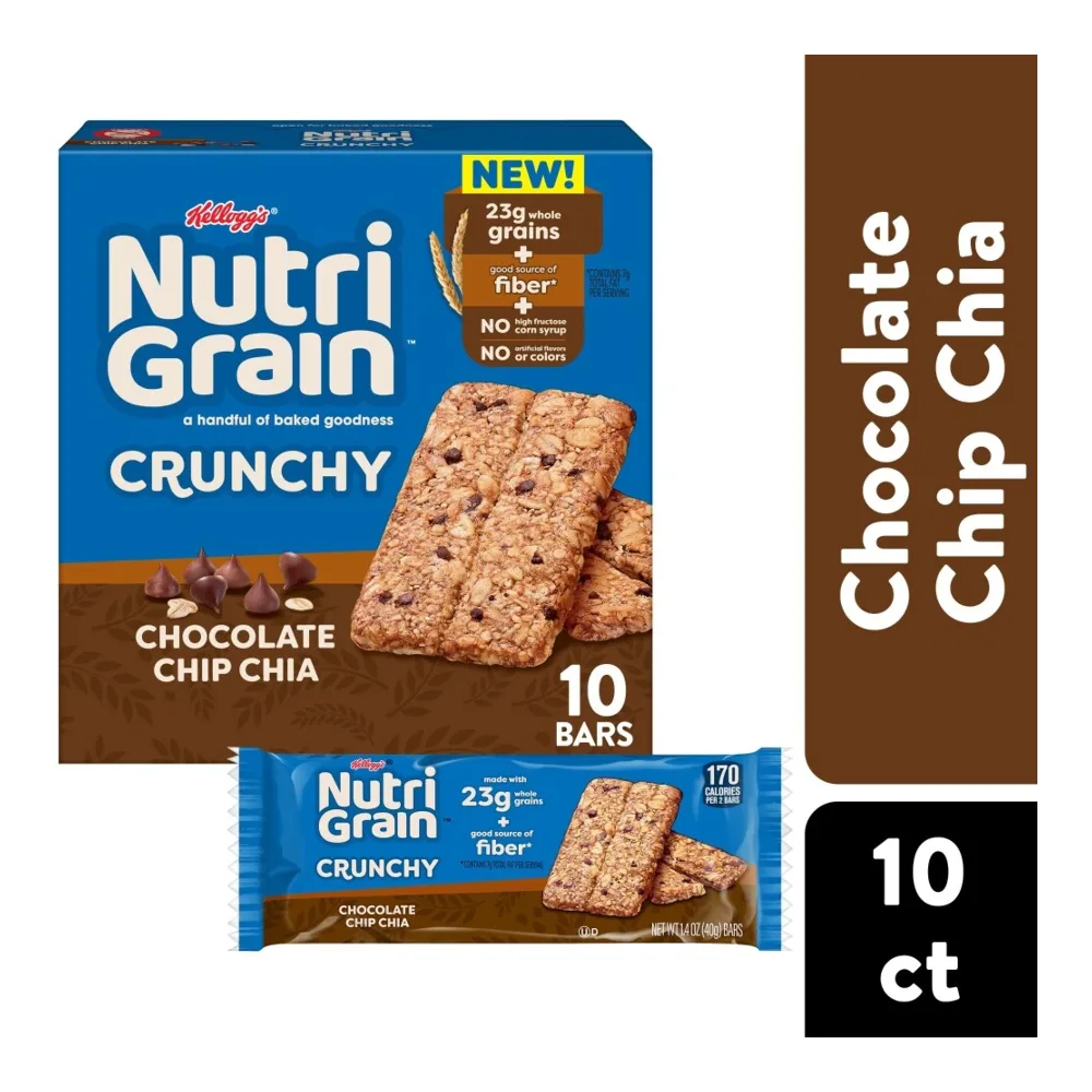 038000330254 NUTRIGRAIN CHC CHIP CHIA BAR 10CT - Image 1