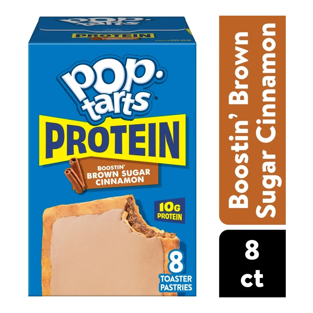 038000330551 POPTARTS PROTEIN BROWN SUG 8PK - Image 1
