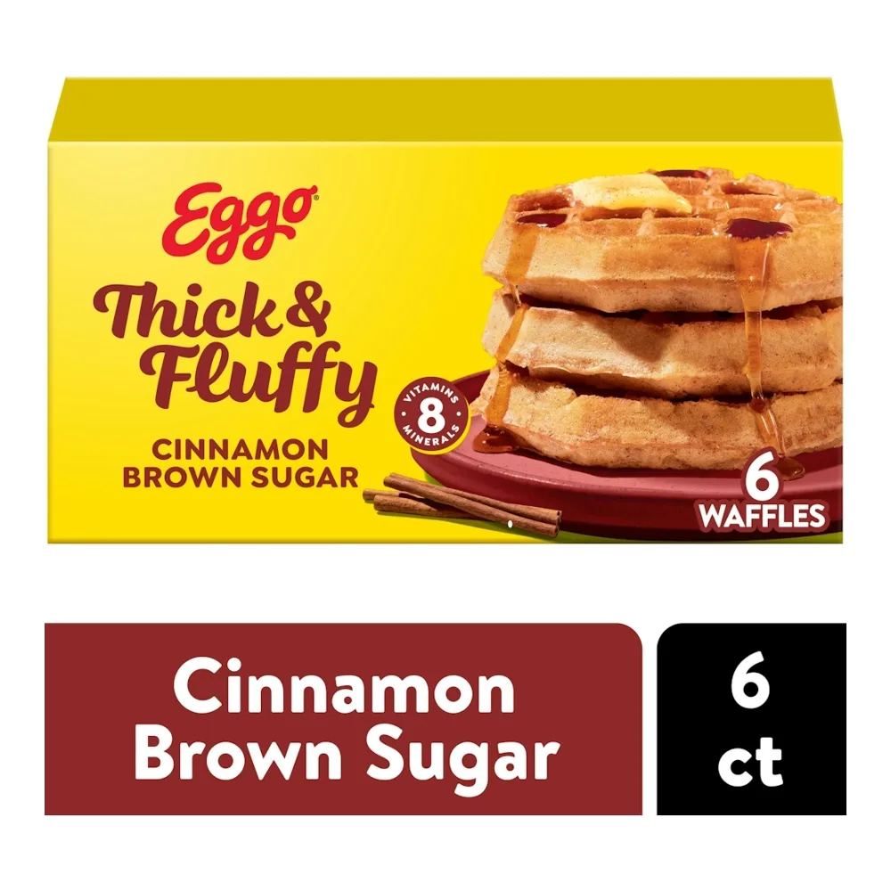 038000492747 EGGO THK FLUF BRN SGR WAFFLES 6CT - Image 1
