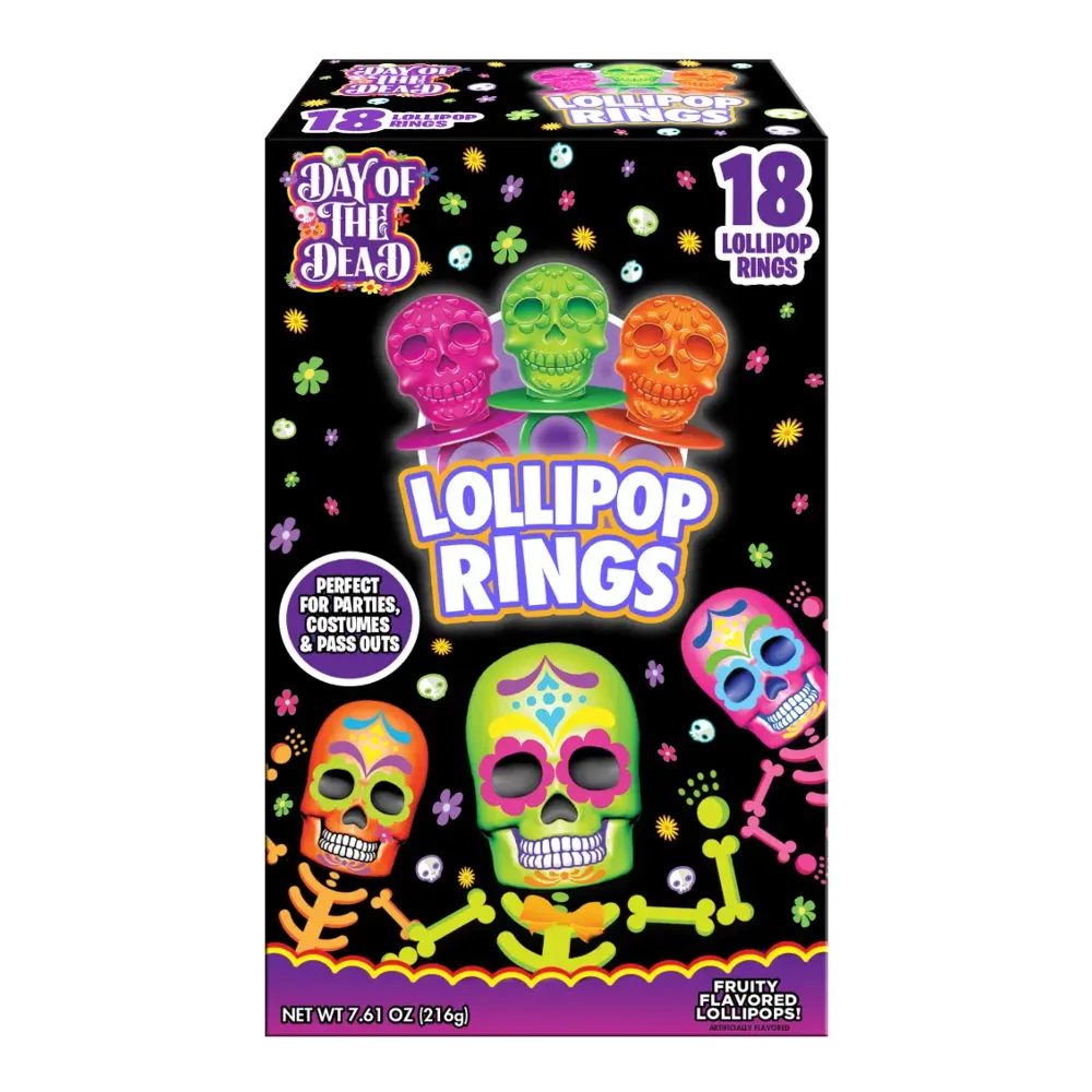 038252470142 POP UPS LOLLIPOP DAY OF DEAD 18CT - Image 1