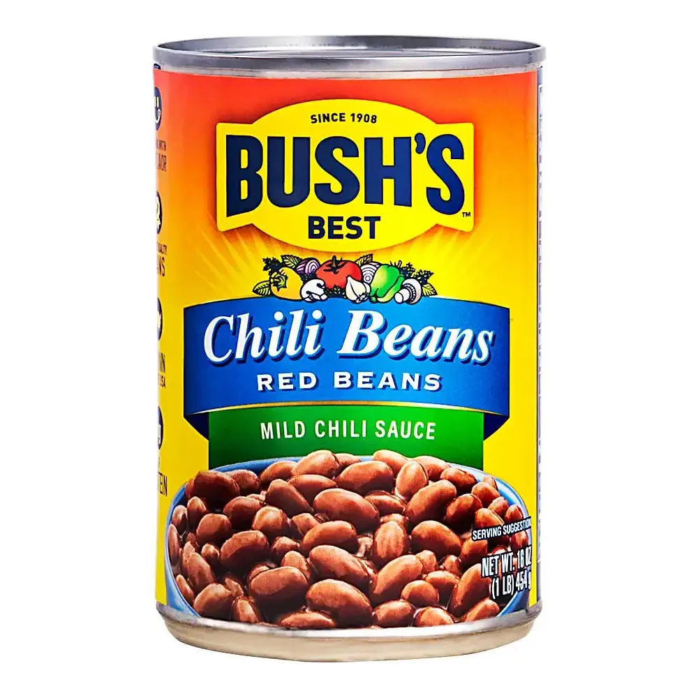 039400016922 BUSHS MILD RED CHILI BEANS 16Z - Image 1