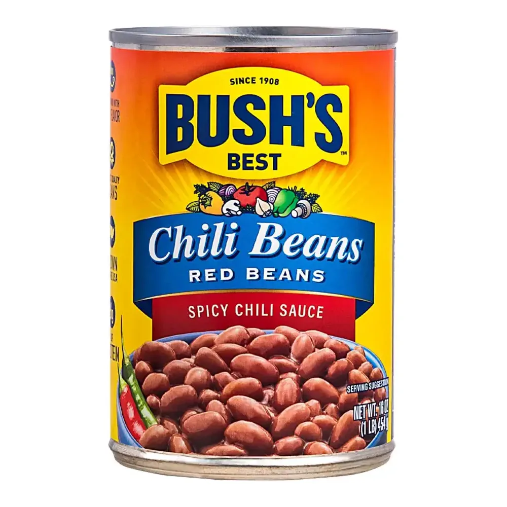 039400016984 BUSHS HOT RED CHILI BEANS 16Z - Image 1