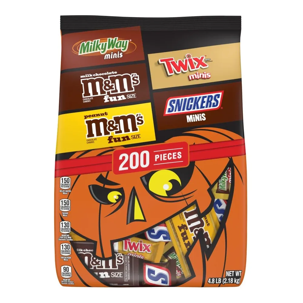 040000600282 HALLOWEEN CHOC BARS 200 MINIS - Image 1