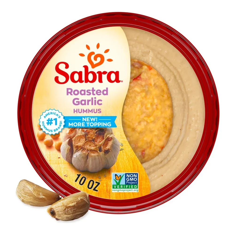 040822011242 SABRA RSTD GARLIC HUMMUS 10Z - Image 1