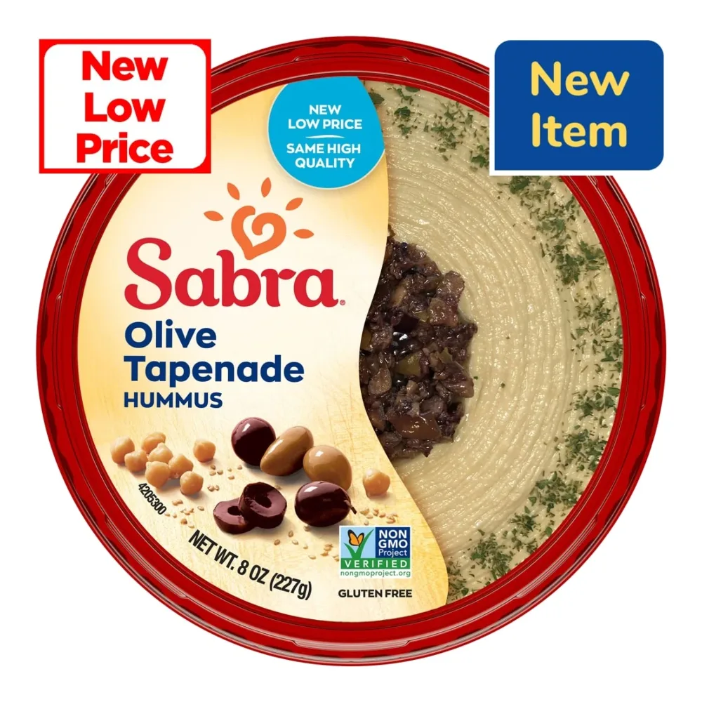 040822346160 SABRA OLIVE TAPENADE HUMMUS 8Z - Image 1