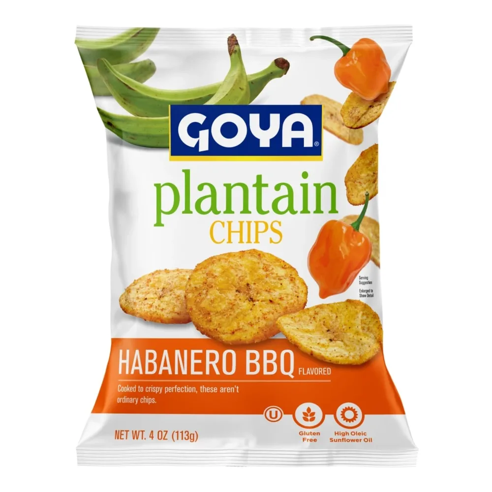 041331068956 GOYA PLANTAIN CHIPS HABANERO BBQ4Z - Image 1