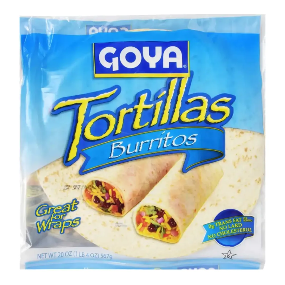 041331090438 GOYA BURRITO FLOUR TORTILLAS 20Z - Image 1