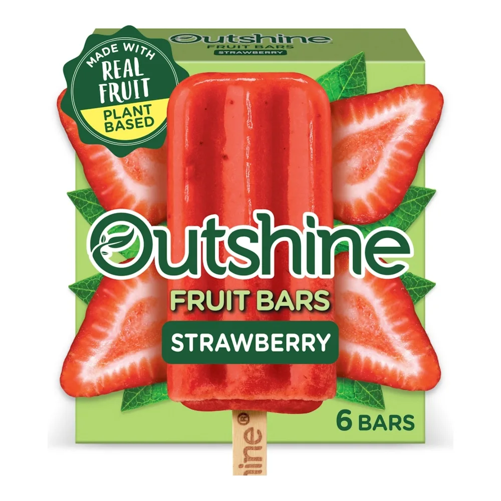 041548610047 OUTSHINE STRAWBERRY BARS 6CT - Image 1