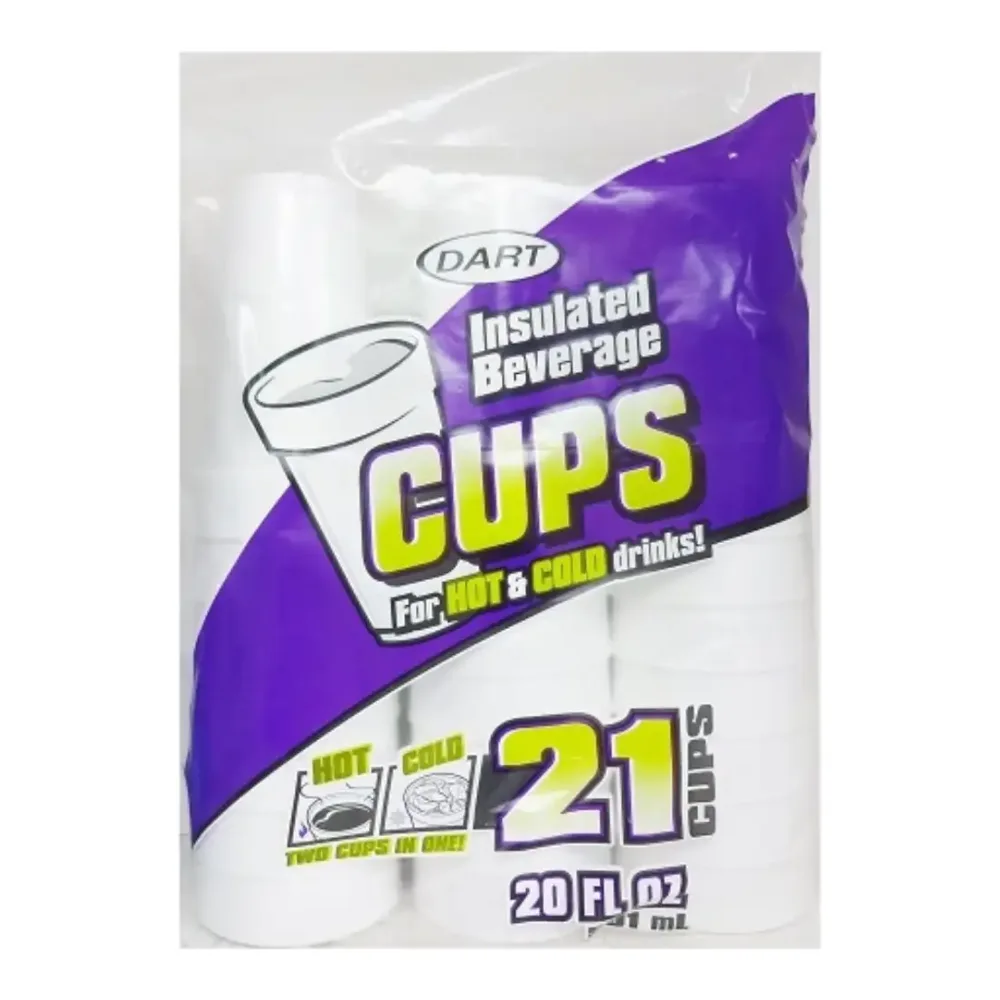 041594217528 DART INSULATED FOAM CUPS 20Z/21CT - Image 1