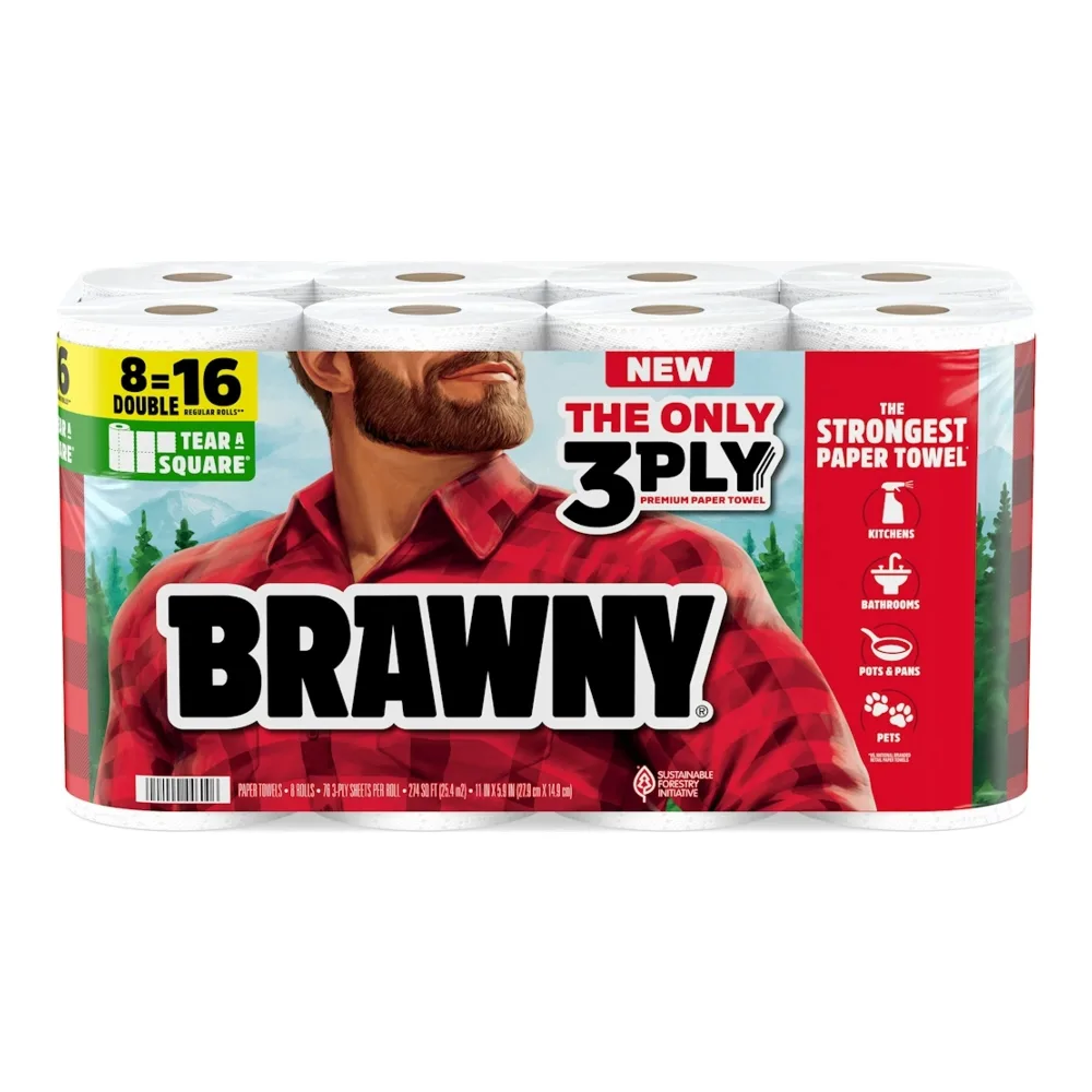 042000446006 BRAWNY 8DR TAS TOWELS 8PK - Image 1