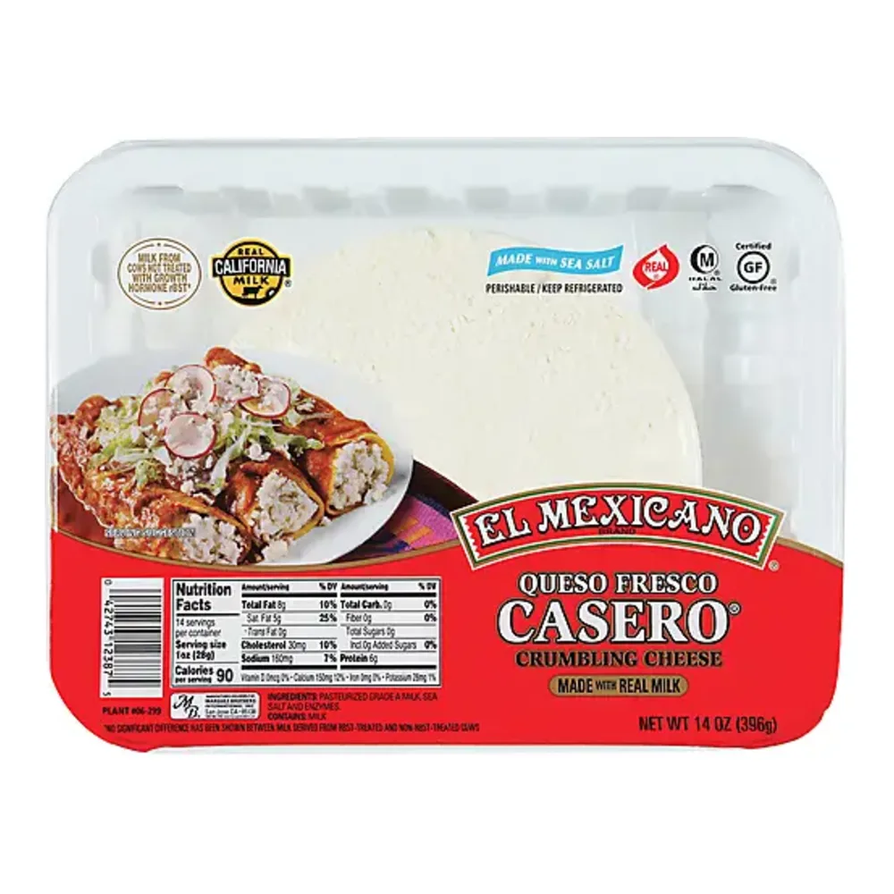 042743123875 EL MEXICANO QUESO FRESCO TRAY 14Z - Image 1