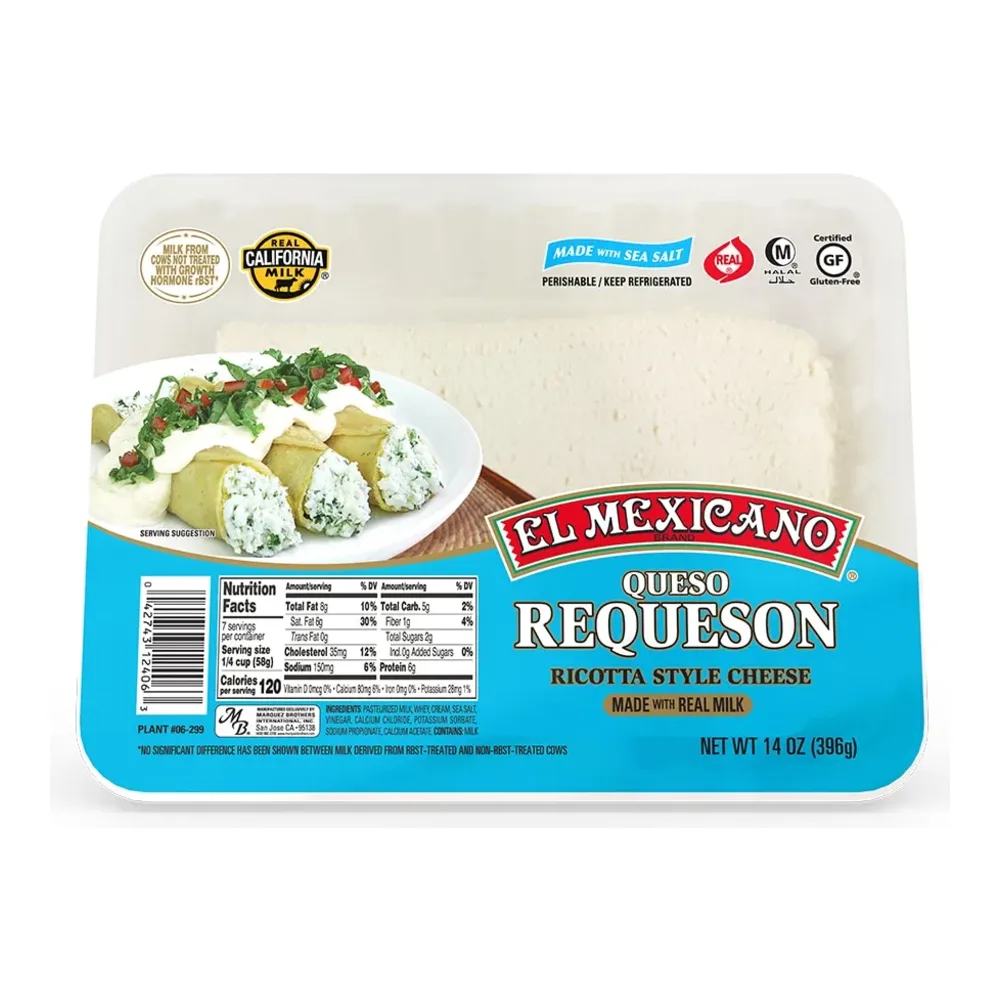 042743124063 EL MEXICANO QUESO REQUESON TRAY 14Z - Image 1