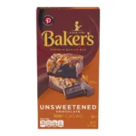 BAKERS UNSWT CHOC BARS 4Z