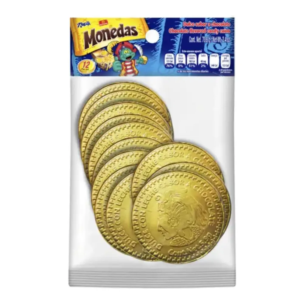 045735001717 NUCITA MONEDAS DE CHOCOLATE 12CT 2.4Z - Image 1
