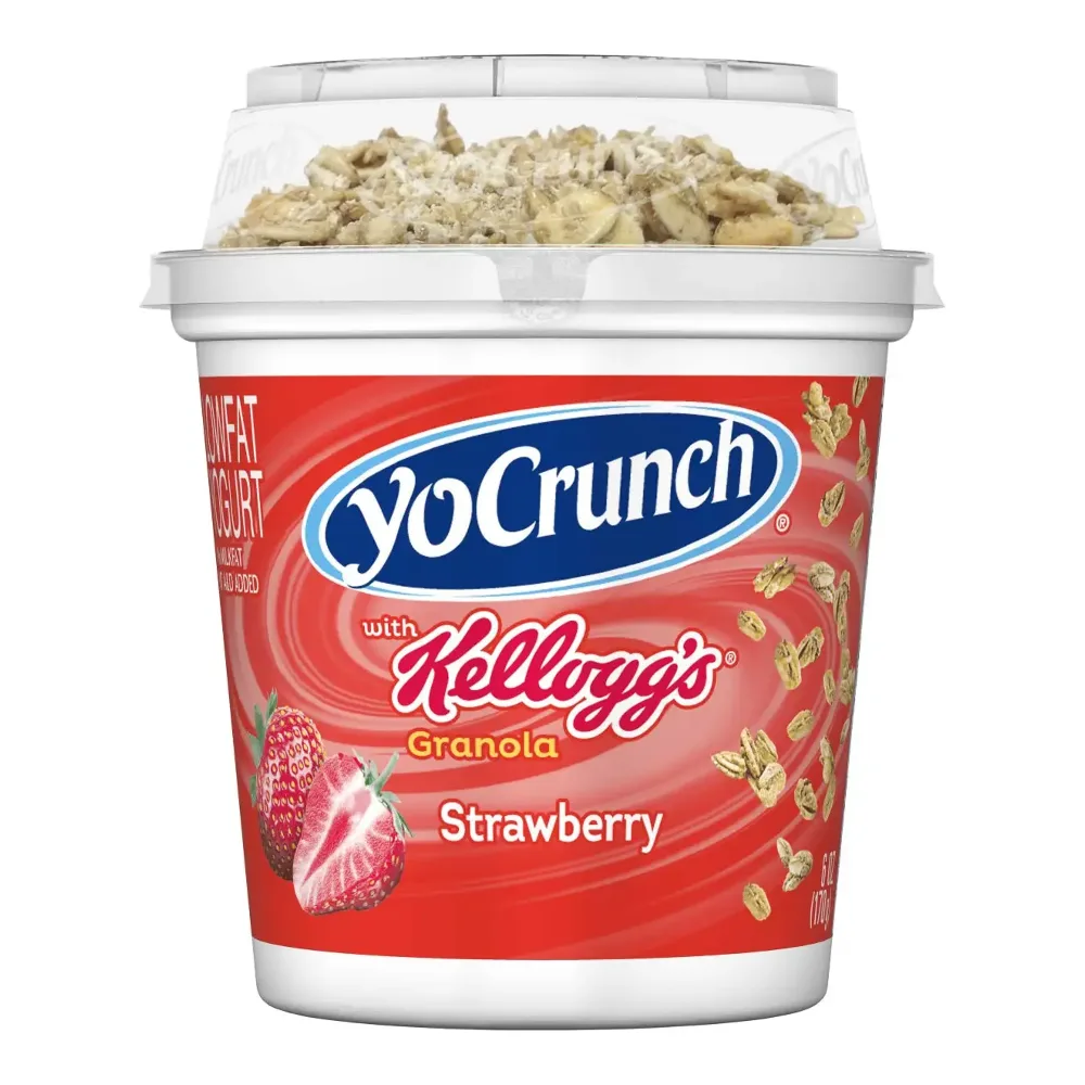 046675000105 YO CRUNCH STRAWBERRY W/GRAIN 6Z - Image 1