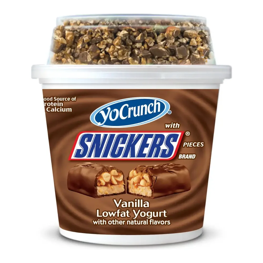 046675001126 YO CRUNCH SNICKERS VANILLA 6Z - Image 1