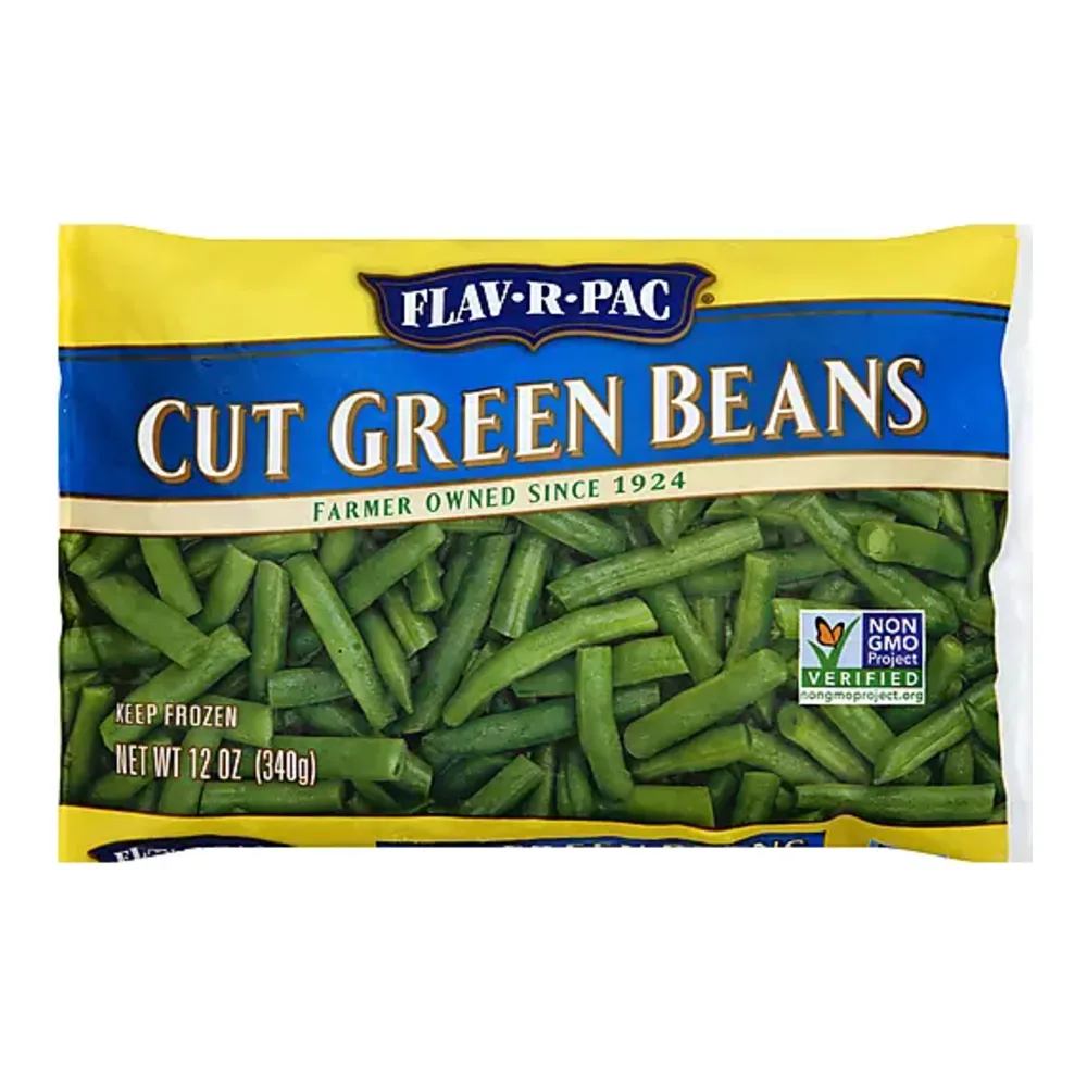 048800042011 FLAV-R-PAC GREEN BEANS 12Z - Image 1