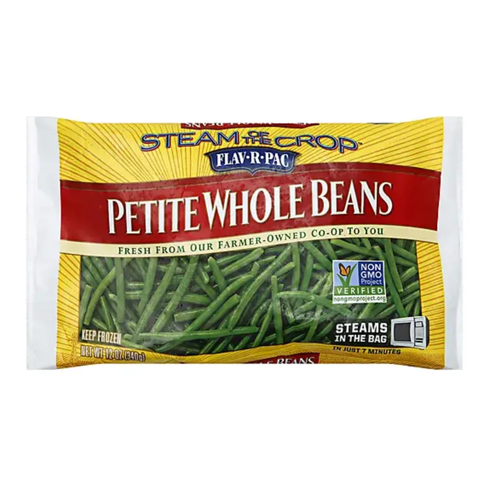 048800043520 FLAV-R-PAC PETITE WHOLE BEANS 12Z - Image 1