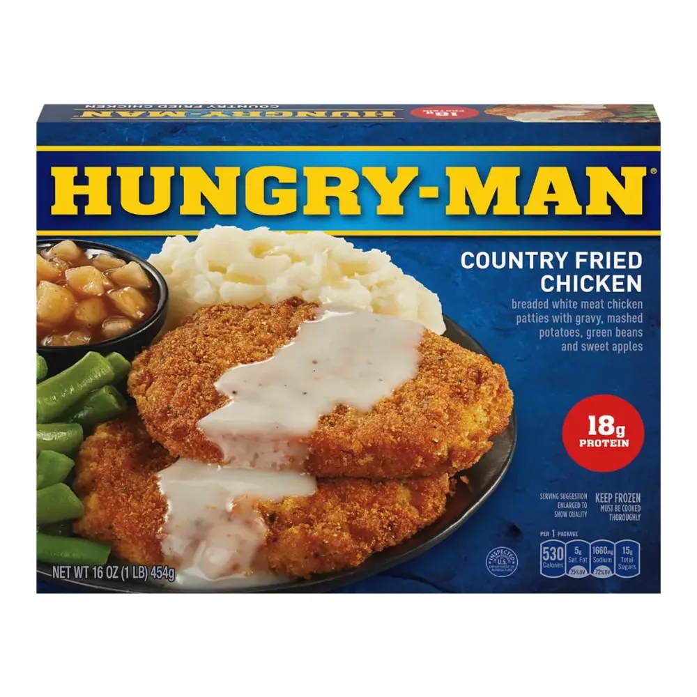 051000118608 HUNGRY-MAN COUNTRY FRIED CHICKEN 16Z - Image 1