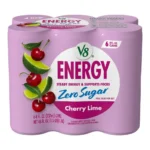V8 ENERGY ZERO CHERRY LIME 6PK