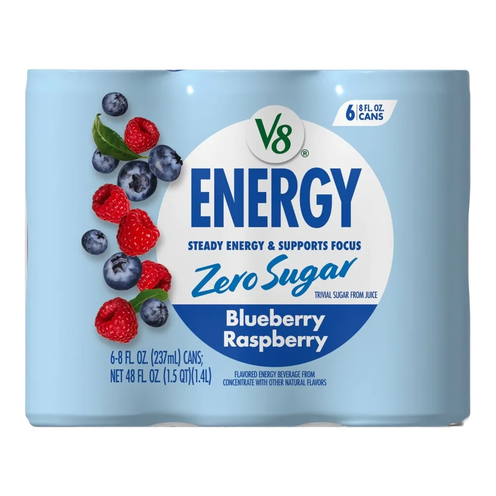 051000295064 V8 ENERGY ZERO BLBRY RSPB 6PK - Image 1