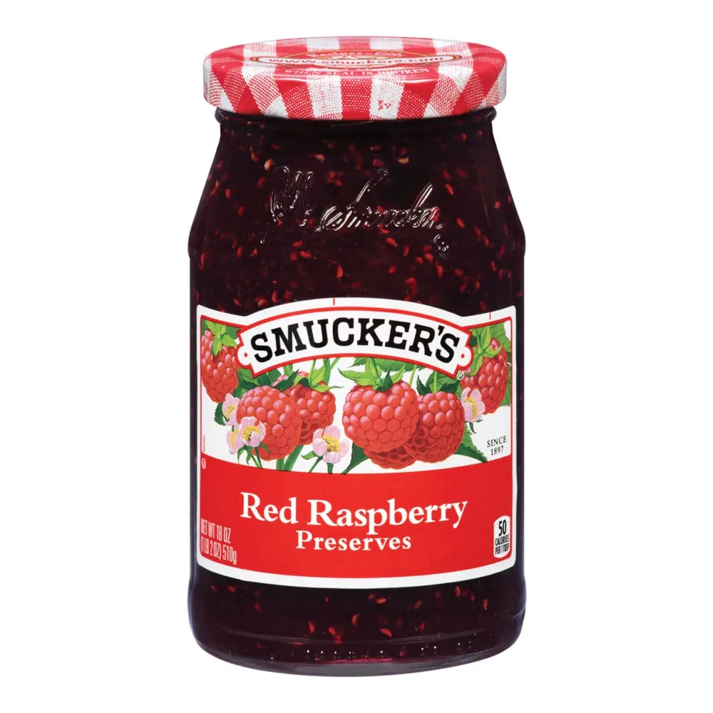 051500000892 SMUCKERS RED RASPBRY PRESERVE 12Z - Image 1