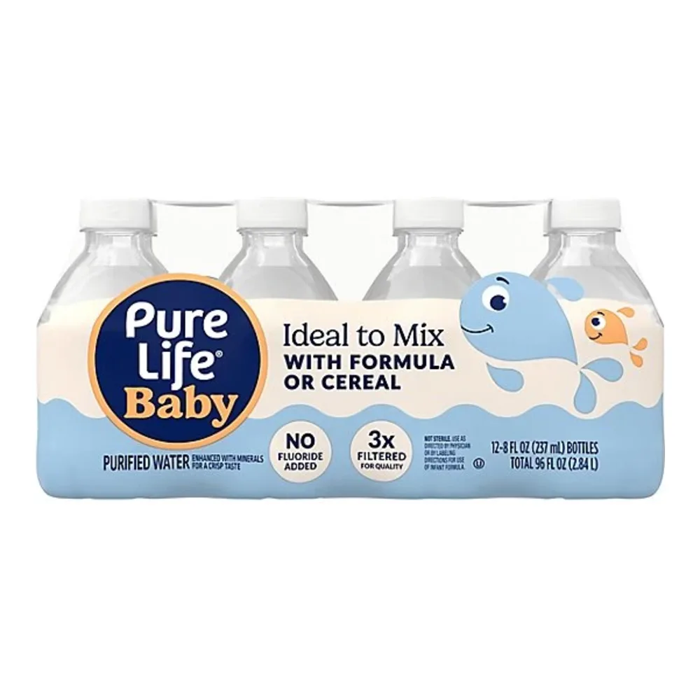 068274001116 PURE LIFE BABY WATER 8Z/12PK - Image 1