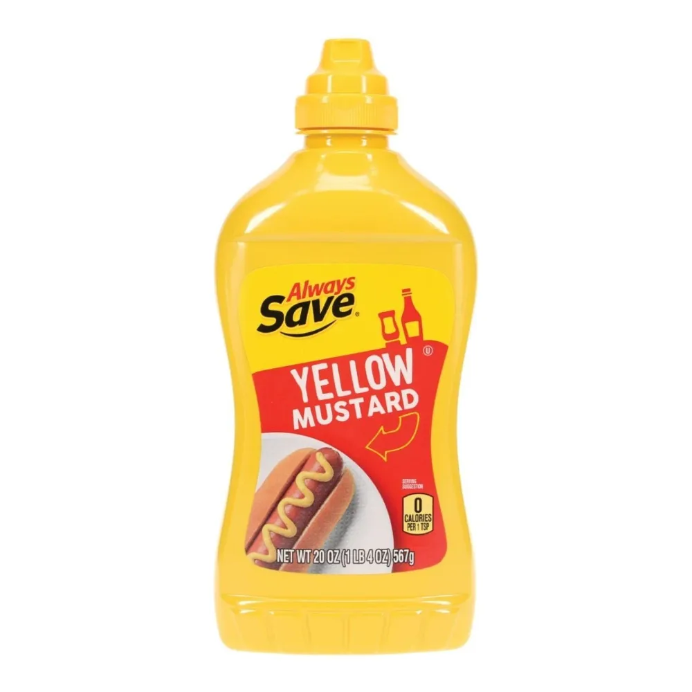 070038307204 ALWAYS SAVE MUSTARD SQZ 20Z - Image 1