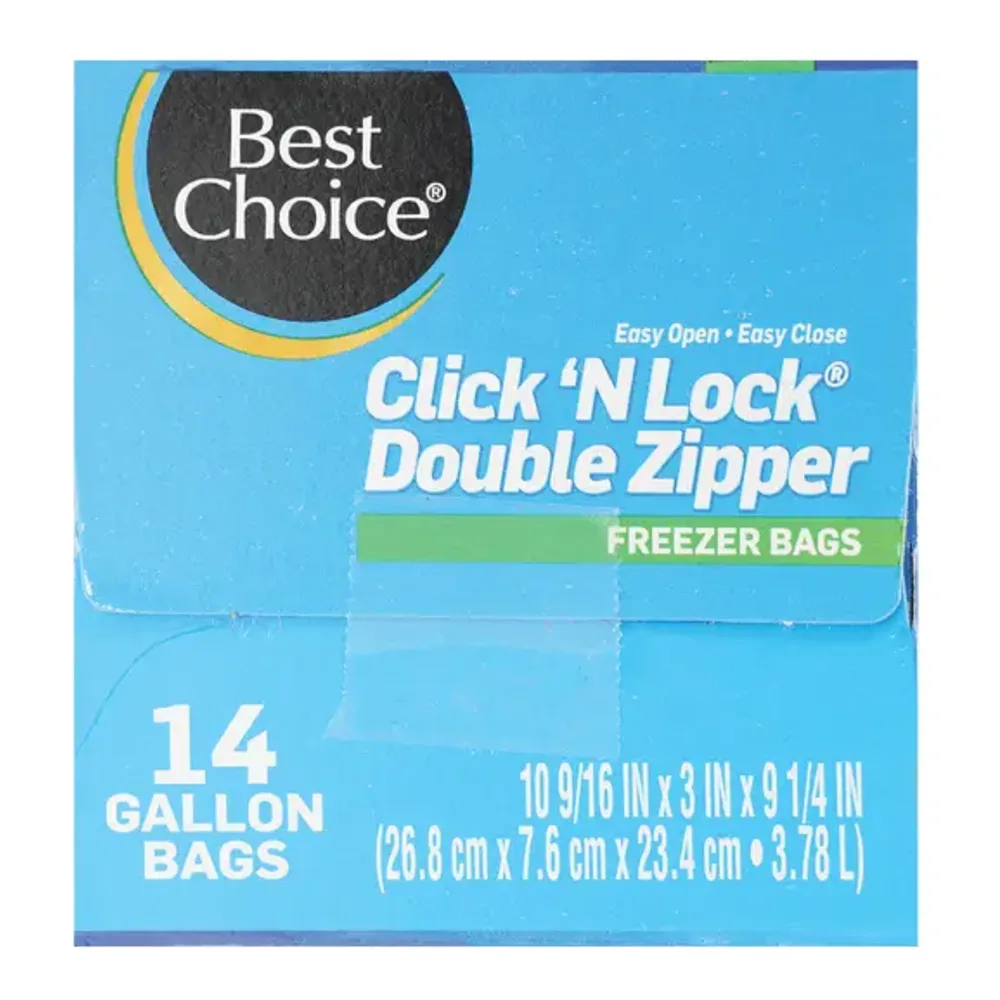 070038327240 BCT-CH ZIPPER FREEZER BAG 14CT - Image 1