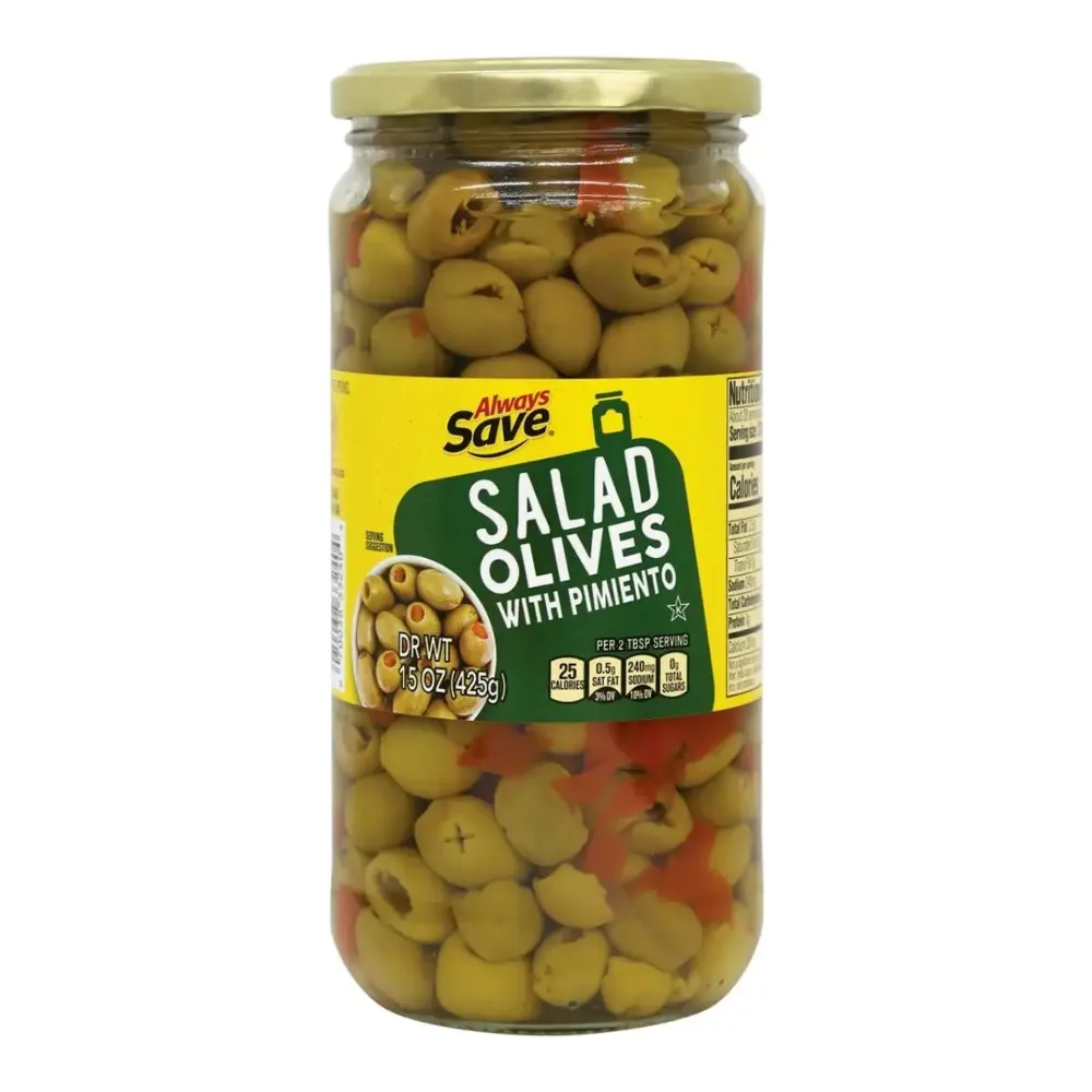 070038332404 ALWAYS SAVE SALAD OLIVES 15Z - Image 1