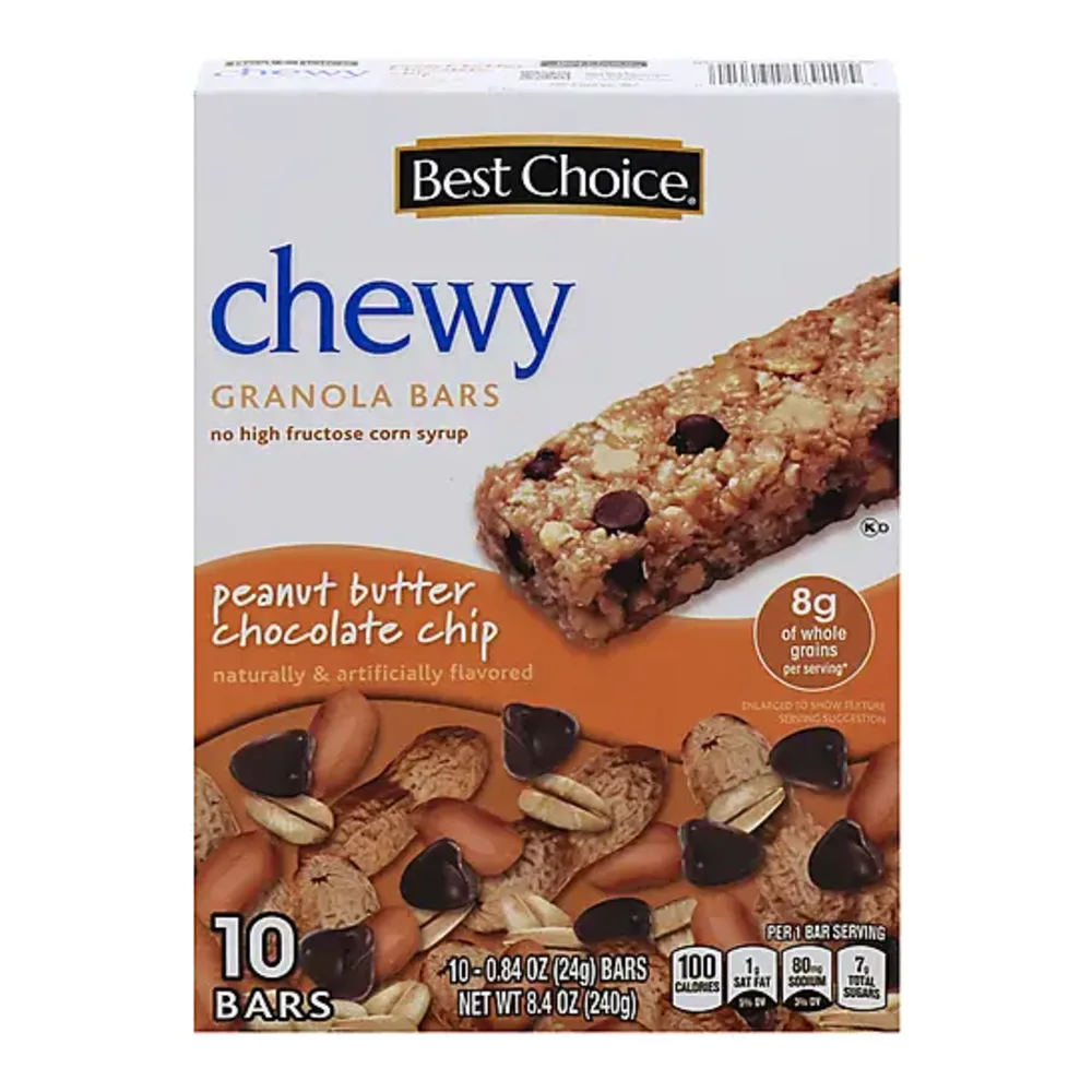 070038589105 BC CHEWY PB CHOC GRANOLA 10CT - Image 1