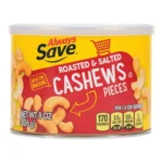 ALWAYS SAVE ROASTED & SALTED CASHEWS 8Z